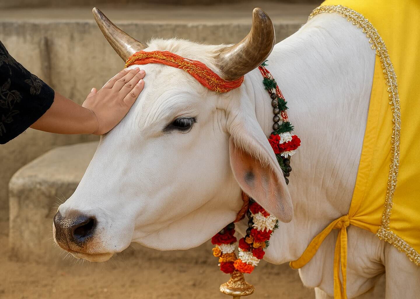 Gau Puja and Gau Seva