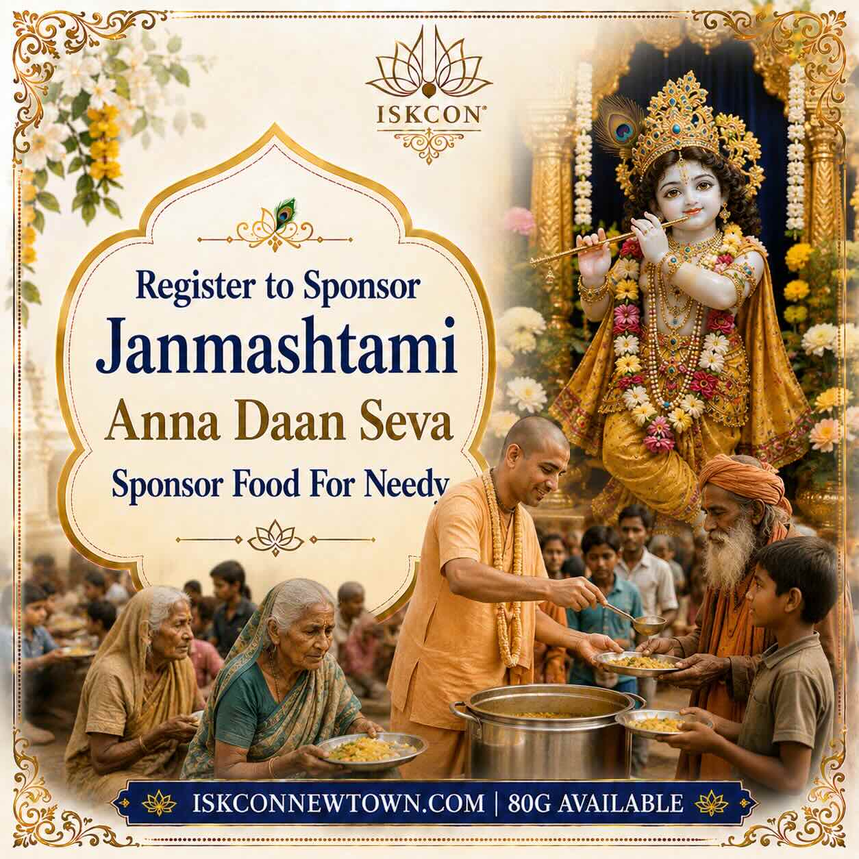 Janmashtami Puja Pushpanjali Seva ISKCON